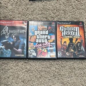 Sony PlayStation 2 Game Trio - Red and Black Covers